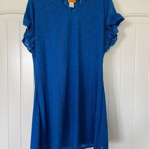 Ruby Rd. Blue eyelet dress PM